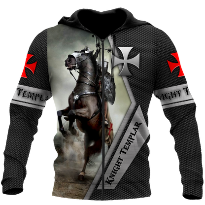 Premium Knight Templar Riding Horse All Over Printed Shirts For Men And Women MEI