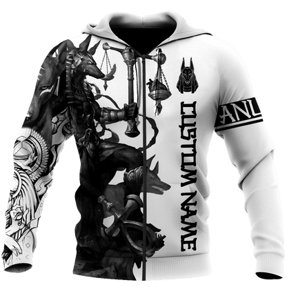 Anubis Ancient Egypt Tattoo Customize 3D All Over Printed Unisex Hoodie ML