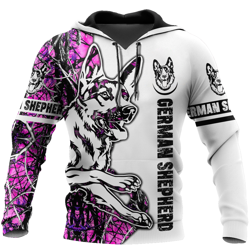 German shepherd pink tattoo 3d hoodie shirt for men and women HAC180805