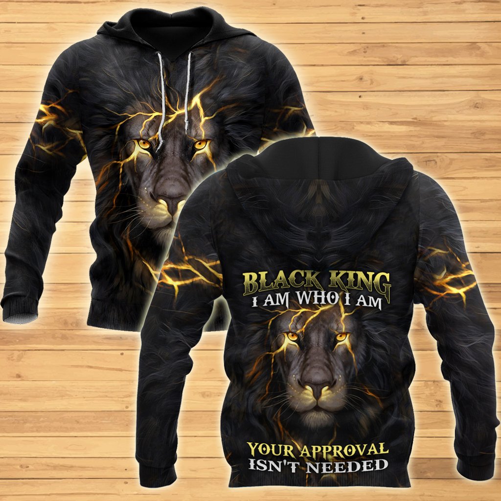Black King-I Am Who I Am Christian Cross 3D All Over Printed Shirts For Men and Women Pi11062002-Apparel-TA-Hoodie-S-Vibe Cosy™