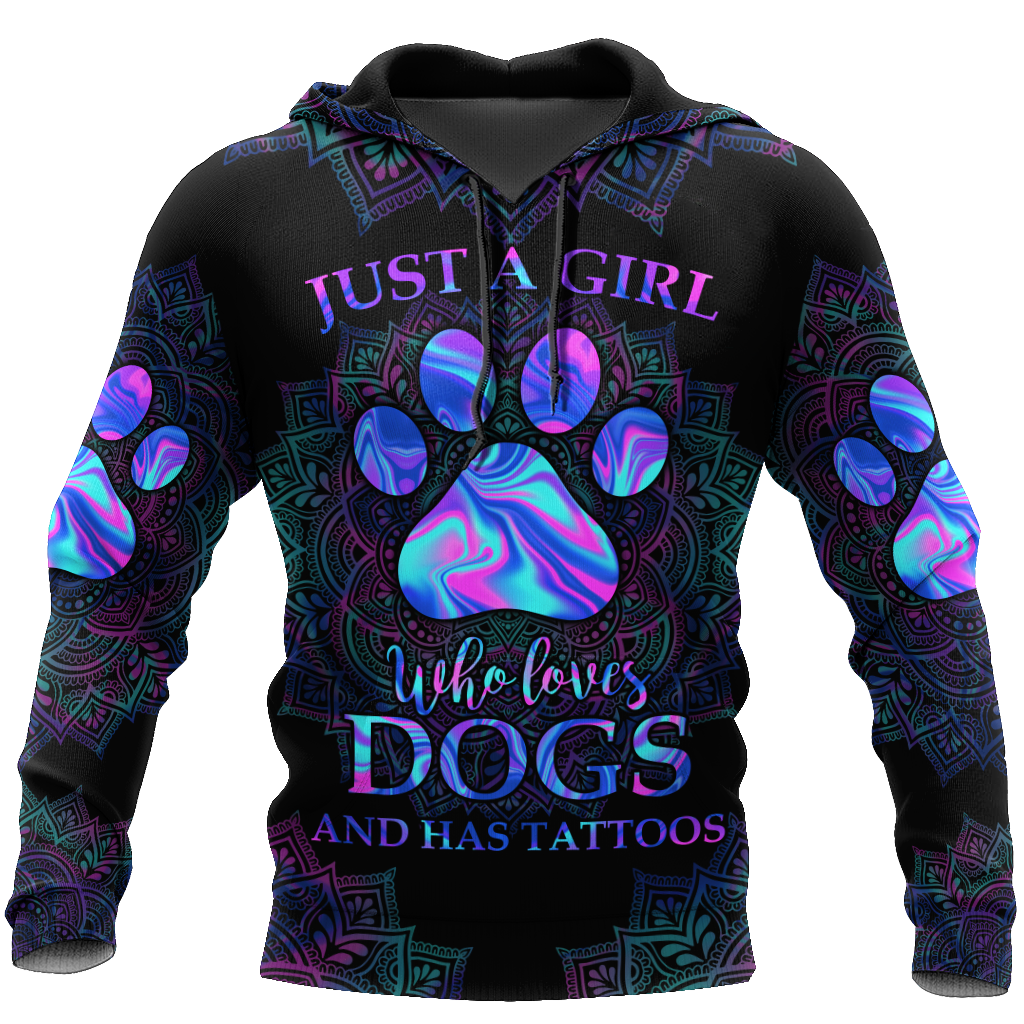 Girl loves dogs 3d hoodie shirt for men and women HAC100906