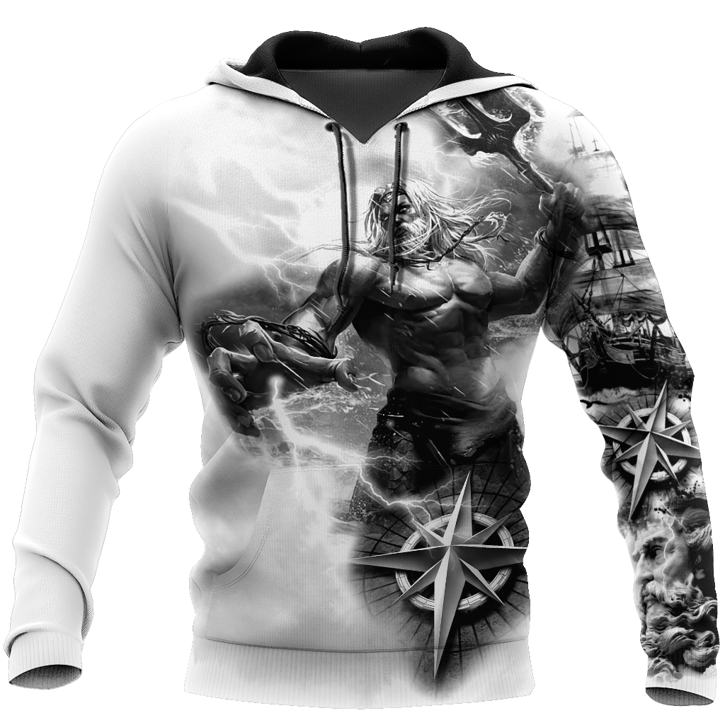 Poseidon Tattoo 3D All Over Printed Shirts HAC040601-Apparel-MP-Hoodie-S-Vibe Cosy™