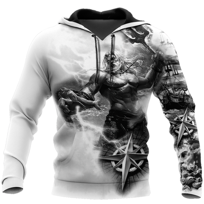 Poseidon Tattoo 3D All Over Printed Shirts HAC040601-Apparel-MP-Hoodie-S-Vibe Cosy™