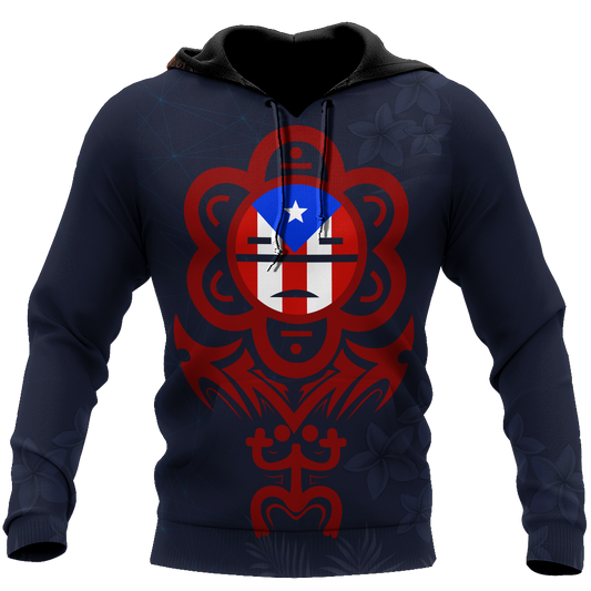 Puerto Rico Sol Taino All Over Print Shirts And Short NTN06202001-Apparel-TQH-Hoodie-S-Vibe Cosy™