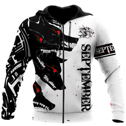 The Dark Wolf September 3D All Over Printed Unisex Deluxe Hoodie ML