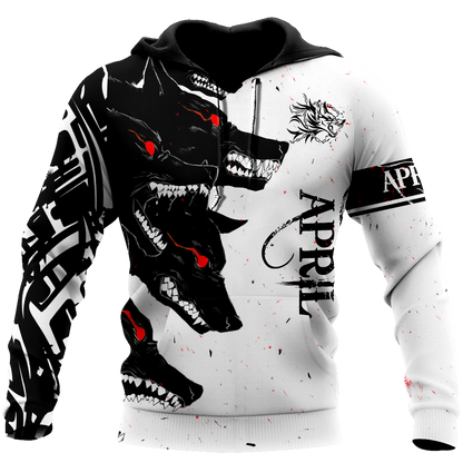The Dark Wolf April 3D All Over Printed Unisex Deluxe Hoodie ML