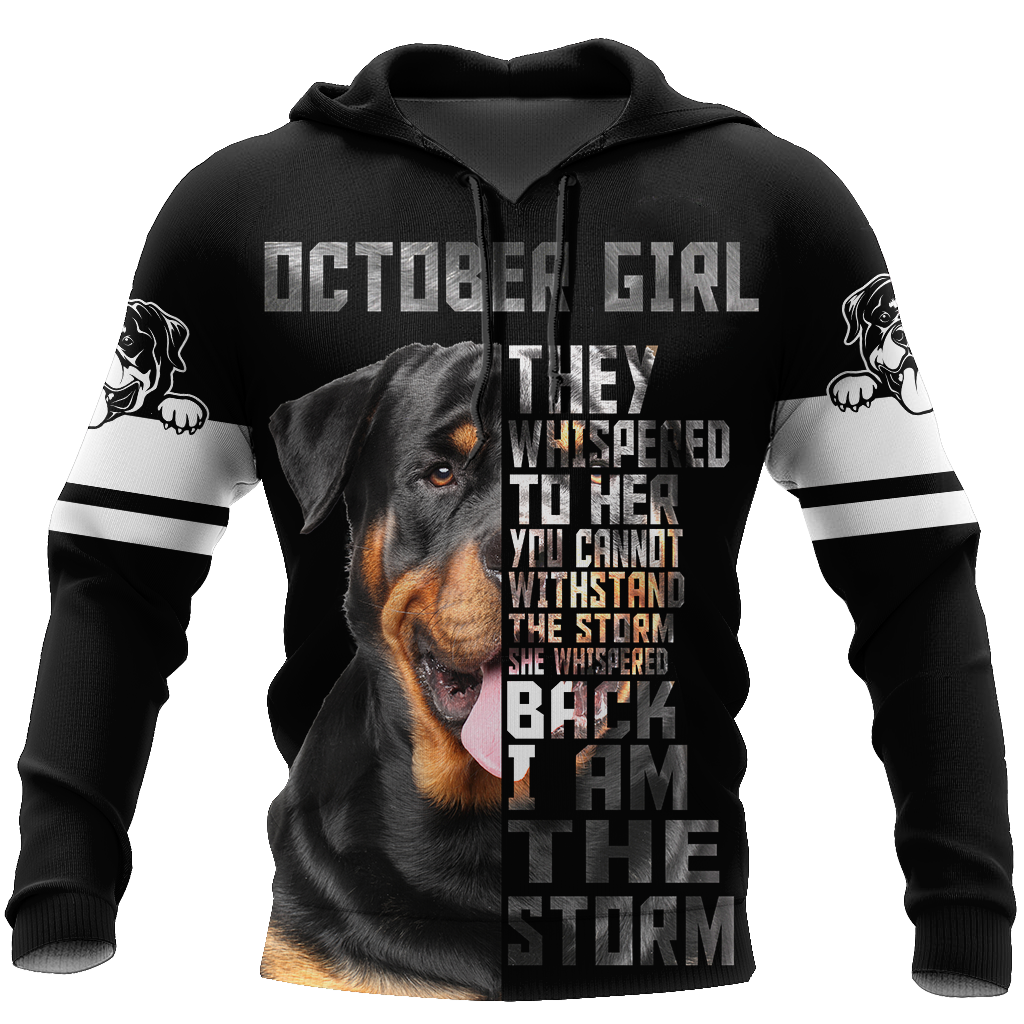 Rottweiler - october girl hoodie shirt for men and women HAC010906