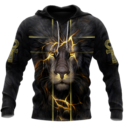 Black King-I Am Who I Am Ankh Symbol 3D All Over Printed Shirts For Men and Women Pi11062003S1-Apparel-TA-Hoodie-S-Vibe Cosy™