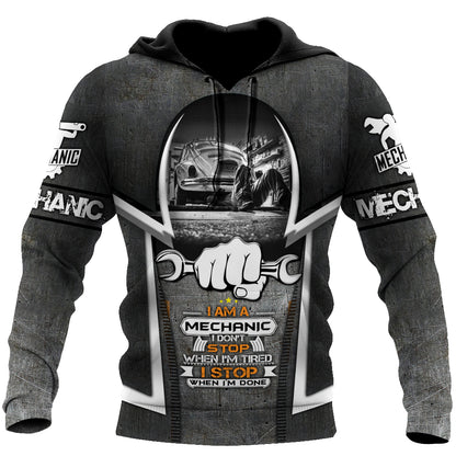 Mechanic 3D All Over Printed Hoodie For Men and Women TN10092001