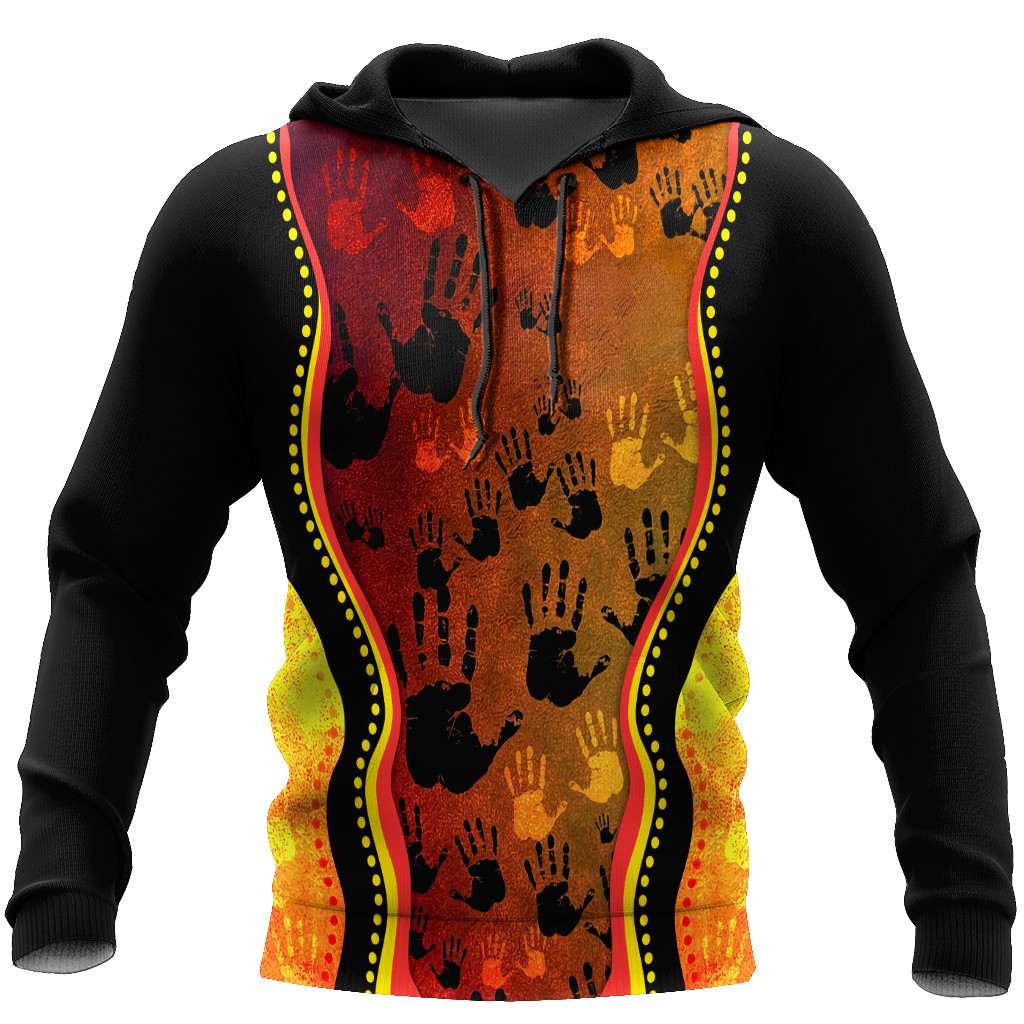 Aboriginal Rock Painting Hand Art Golden Style Shirt for Men and Women