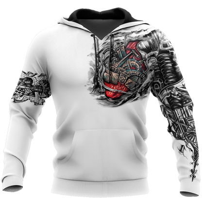 Mechanic Metal Tattoo 3D All Over Printed Shirts HAC180503-Apparel-MP-Hoodie-S-Vibe Cosy™