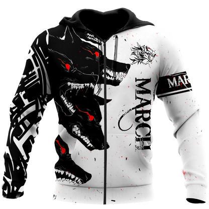 The Dark Wolf March 3D All Over Printed Unisex Deluxe Hoodie ML