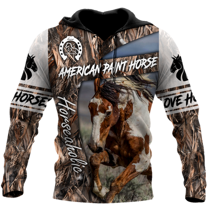 Love Horse 3D All Over Printed Shirts Pi080502S1-Apparel-TA-Hoodie-S-Vibe Cosy™