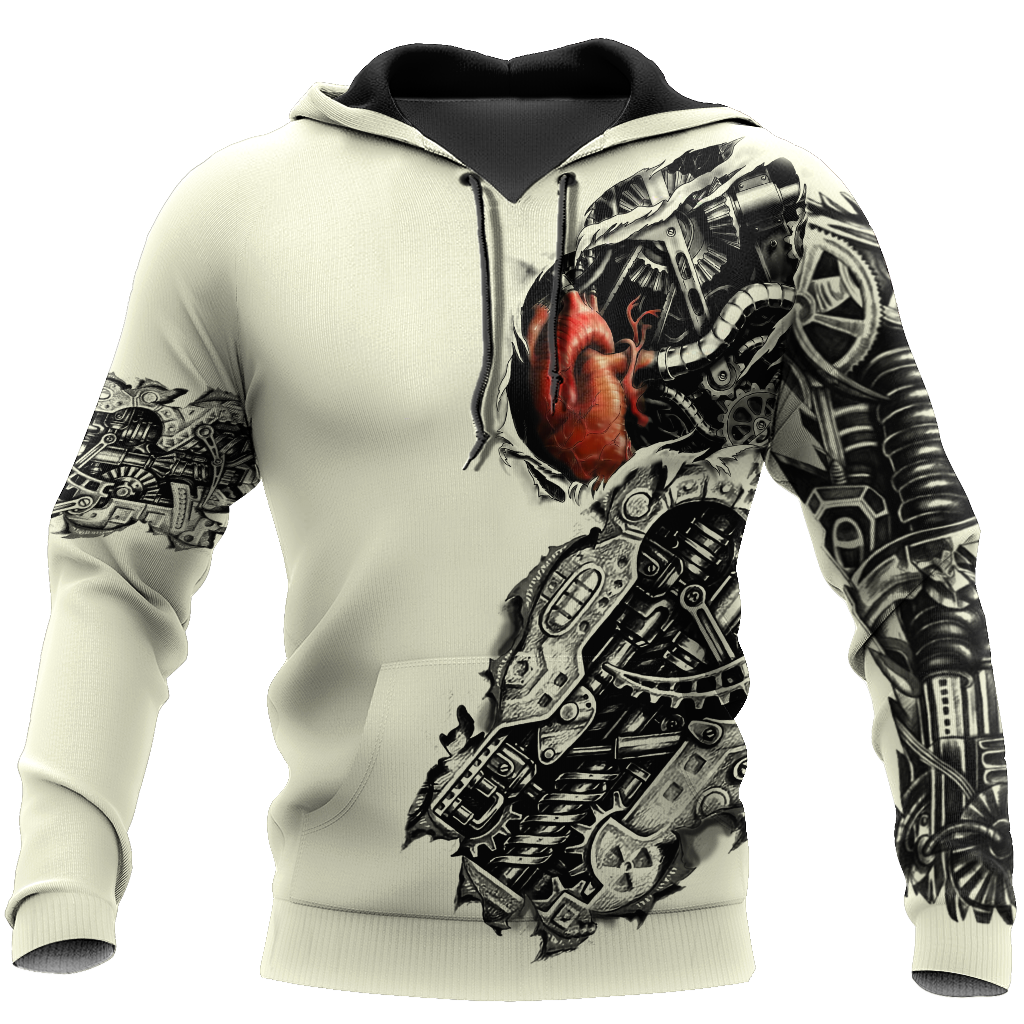 Mechanic Metal Tattoo 3D All Over Printed Shirts HAC180502-Apparel-MP-Hoodie-S-Vibe Cosy™