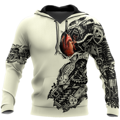 Mechanic Metal Tattoo 3D All Over Printed Shirts HAC180502-Apparel-MP-Hoodie-S-Vibe Cosy™