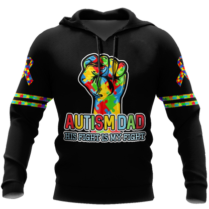 Autism dad 3d hoodie shirt for men and women HAC110504-Apparel-HG-Hoodie-S-Vibe Cosy™