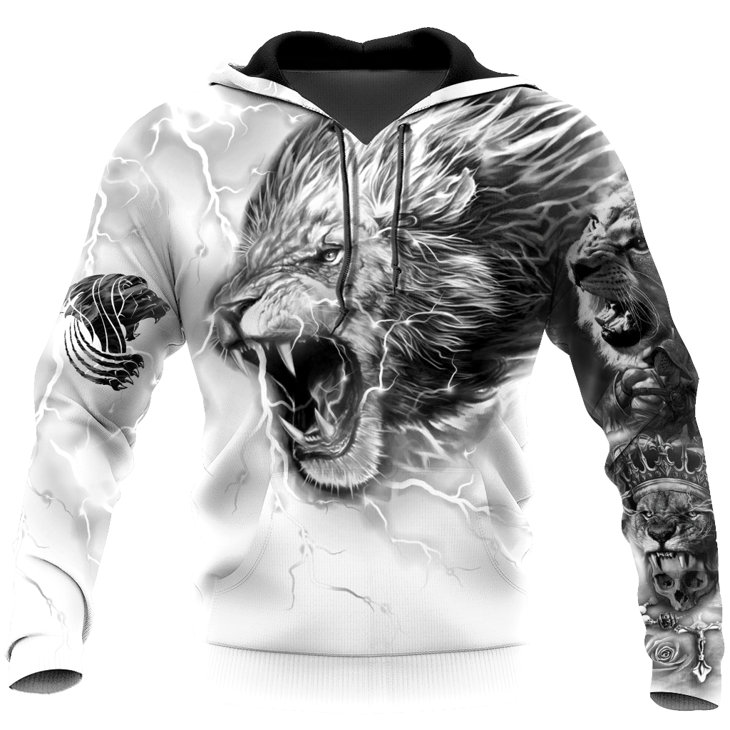 Lion Tattoo Art Hoodie T Shirt For Men and Women HAC310501-NM