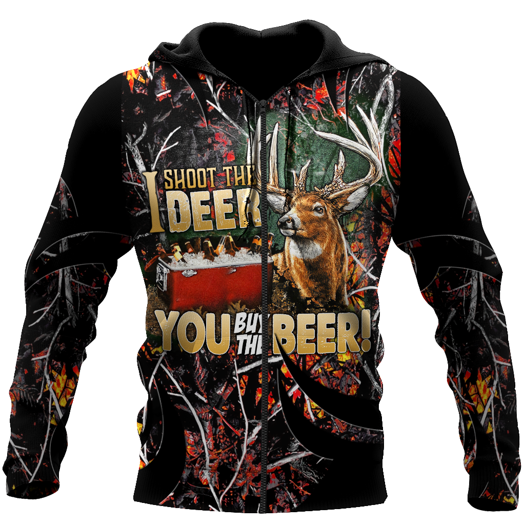 I shoot the Deer You buy the Beer 3D All Over Print Hoodie MH2209202