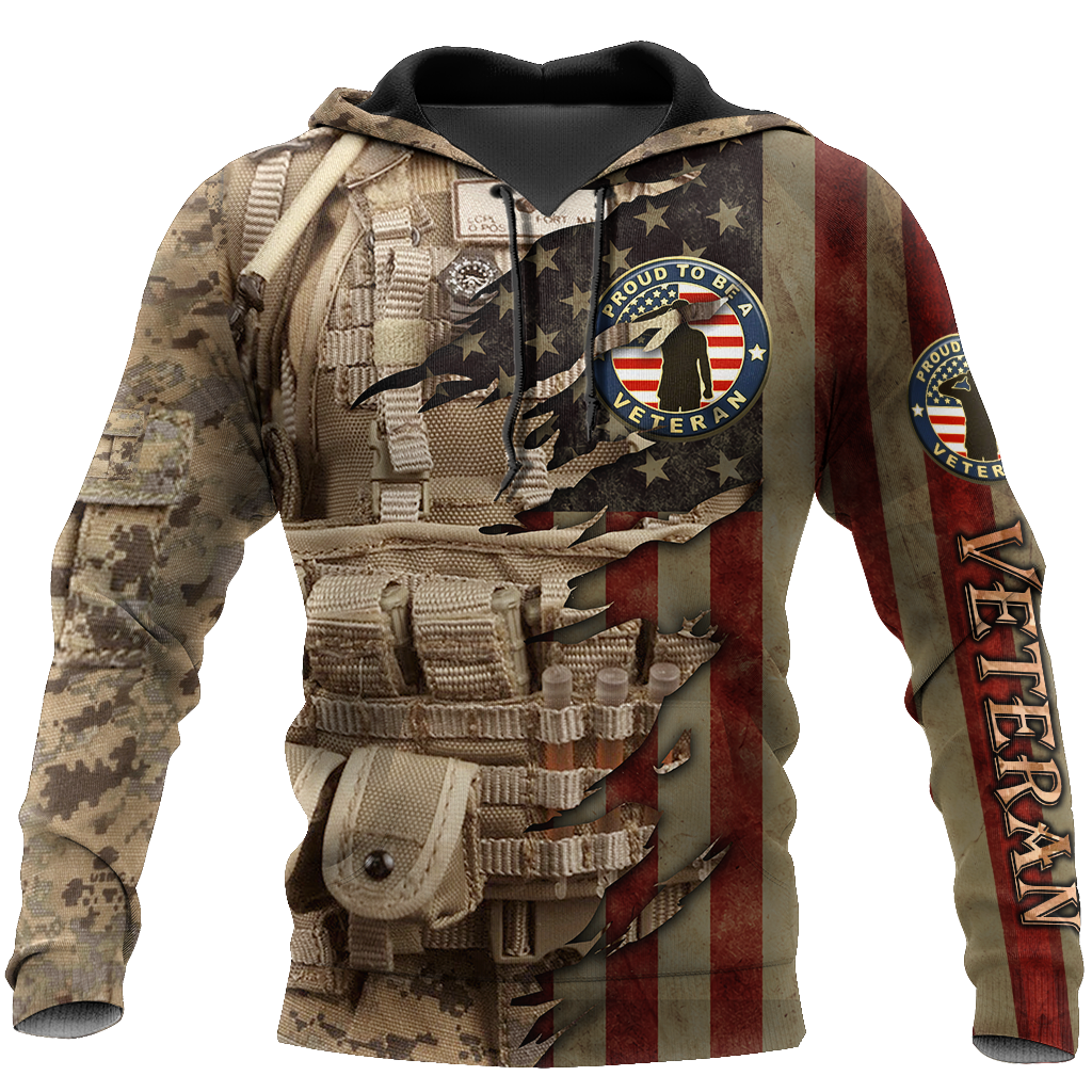 Proud to be United States Marine Veteran 3D All Over Printed Shirts For Men and Women HAC210804