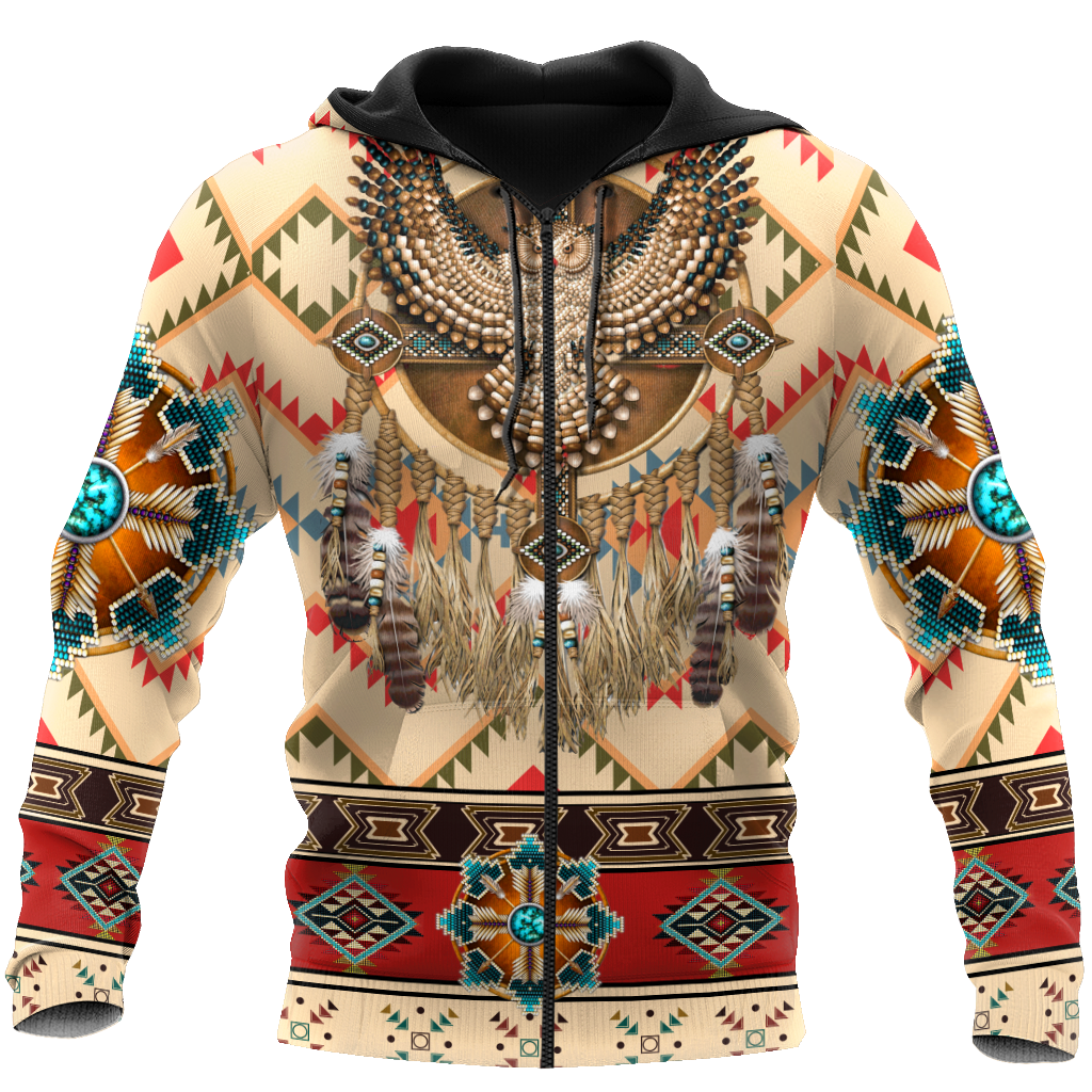 Native American Pattern Dreamcatcher 3D All Over Printed Shirts For Men
