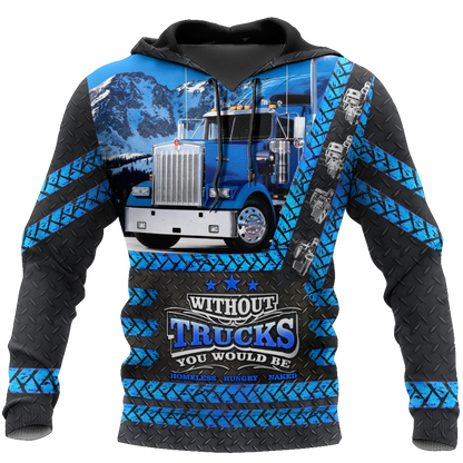 All Over Printed Trucker Hoodie MEI
