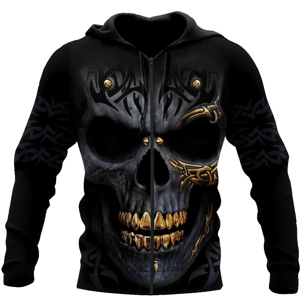 Golden Art Skulls Hoodie For Men And Women TQH201012