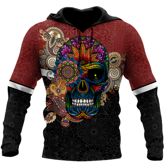 Love Sugar Skull 3D all over printed for man and women QB05122003-Apparel-PL8386-Hoodie-S-Vibe Cosy™