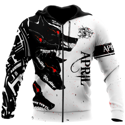 The Dark Wolf April 3D All Over Printed Unisex Deluxe Hoodie ML