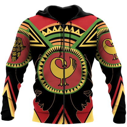 African Adinkra Sankofa Hoodie-ML
