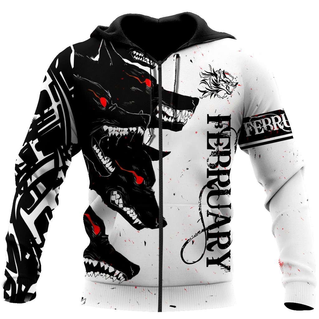 The Dark Wolf February 3D All Over Printed Unisex Deluxe Hoodie ML