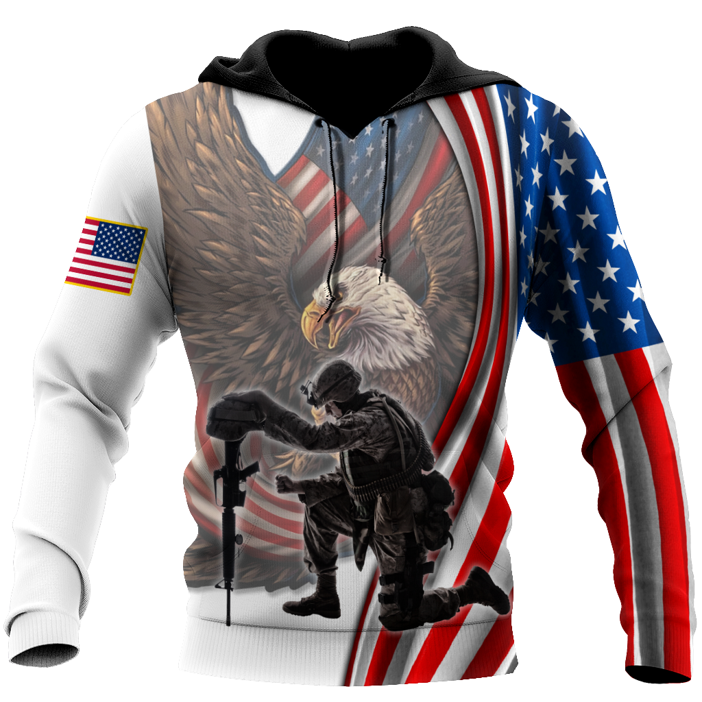 Stand For The Flag Knee For The Fallen 3D All Over Printed Shirts For Men and Women