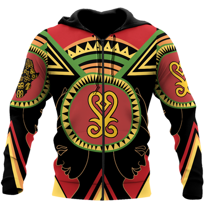 African Adinkra Sankofa Hoodie-ML