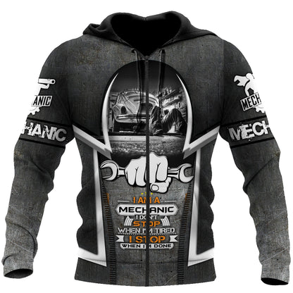 Mechanic 3D All Over Printed Hoodie For Men and Women TN10092001