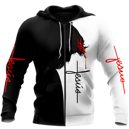 Jesús es mi padre mi rey Pi17062001-Apparel-TA-Zipped Hoodie-S-Vibe Cosy™