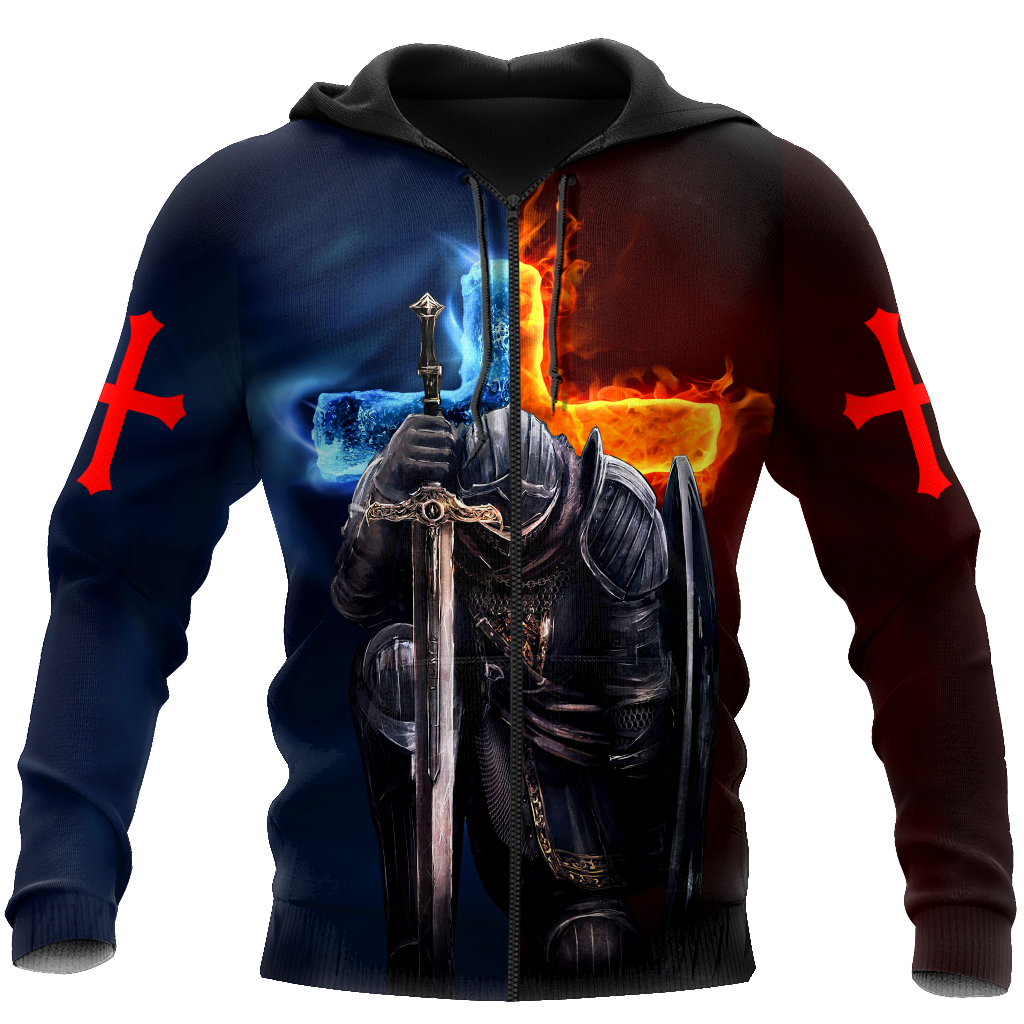 Knight Templars A Child Of God A Man Of Faith A Warrior Of Christ 3D All Over Printed Shirts For Men and Women Pi05092004S