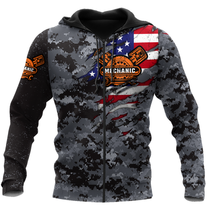 Mechanic Camo 3D All Over Printed Hoodie For Men and Women Pi15092005