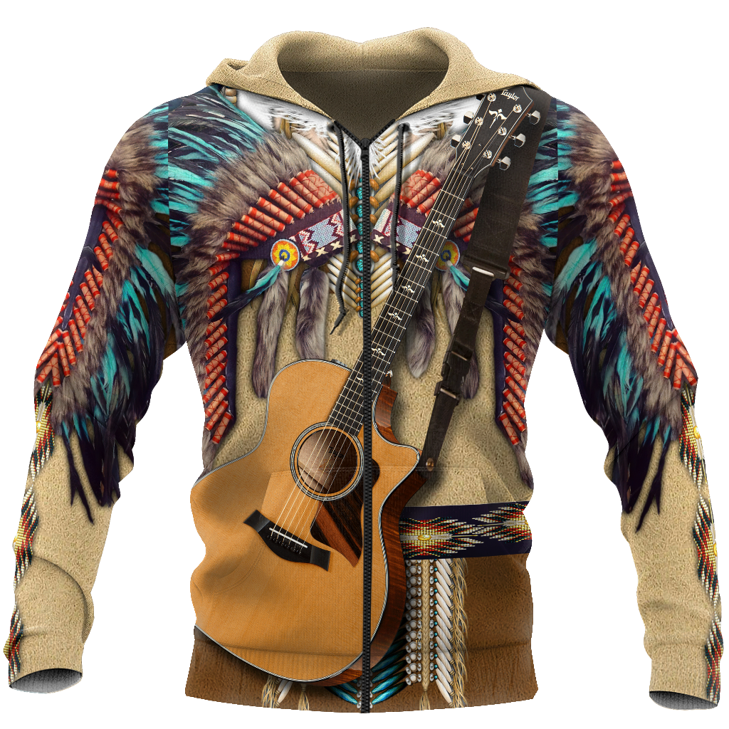 Native American Guitar Over Printed Shirts For Men and Women Pi11082001