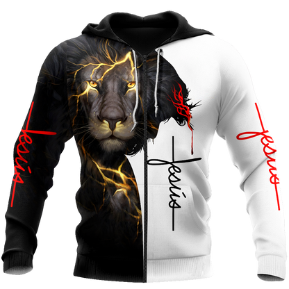 Jesús es mi rey mi señor	3D All Over Printed Shirts For Men and Women Pi12062003-Apparel-TA-Hoodie-S-Vibe Cosy™
