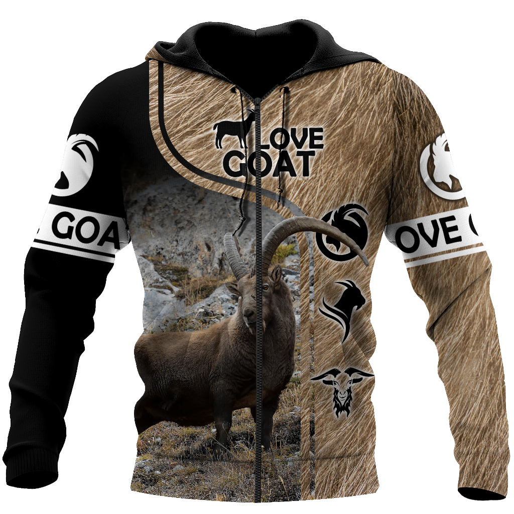 Love Goat 3D All Over Printed Shirts For Men and Women MH3007201-Apparel-TT-Zipped Hoodie-S-Vibe Cosy™