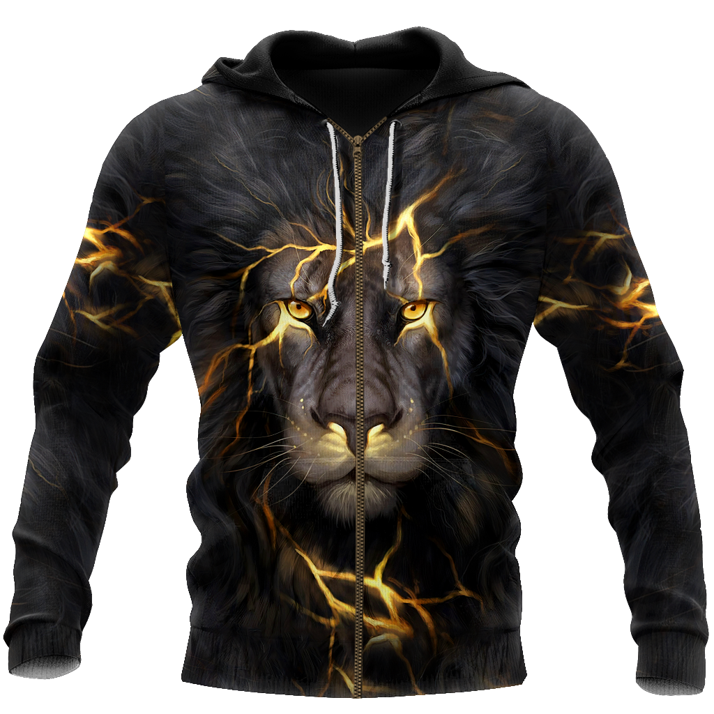 Black King-I Am Who I Am Christian Cross 3D All Over Printed Shirts For Men and Women Pi11062002-Apparel-TA-Zipped Hoodie-S-Vibe Cosy™
