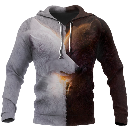 Wolf 3D All Over Printed Shirts For Men and Women JJ280402-Apparel-TT-Hoodie-S-Vibe Cosy™