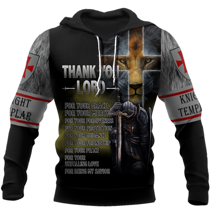 Brave Knight Templar God 3D All Over Printed Shirts JJ010401-Apparel-MP-Hoodie-S-Vibe Cosy™