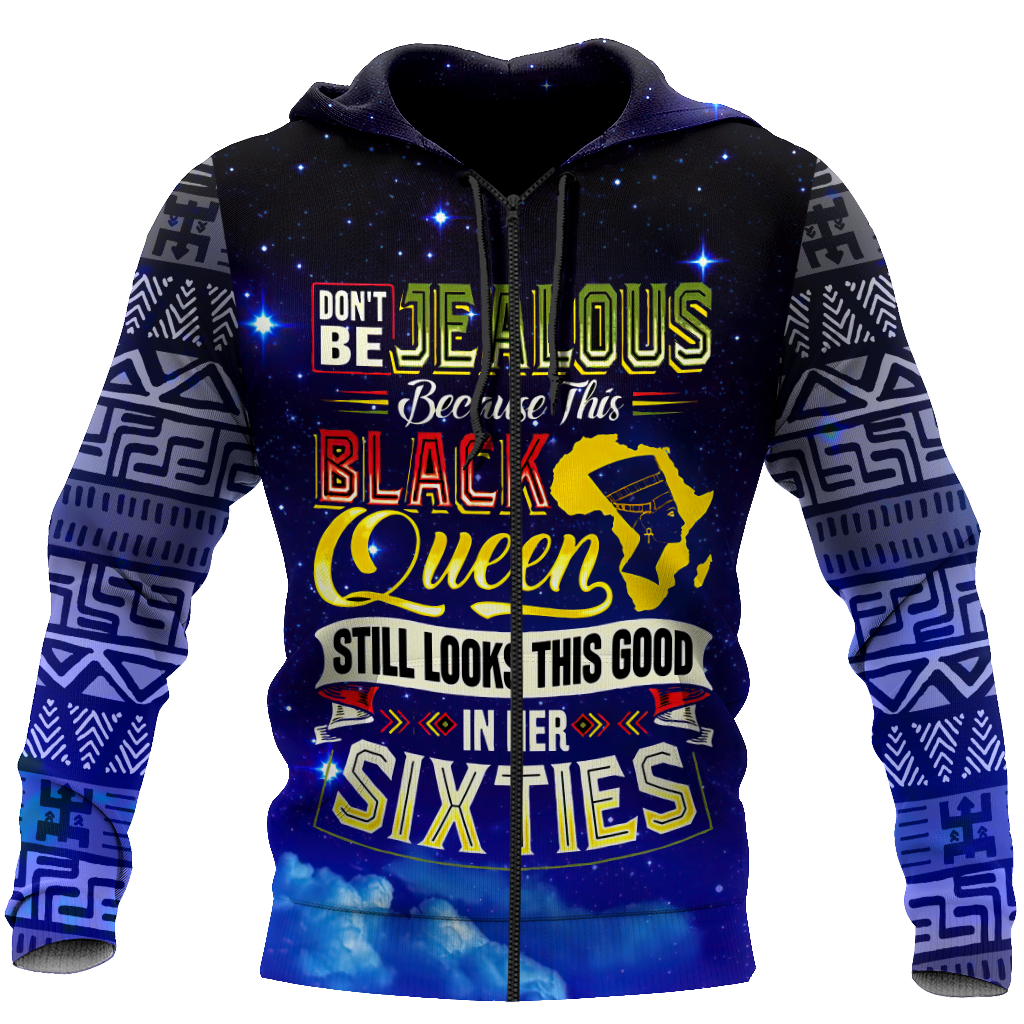 Black Queen in Her Sixties 3D All Over Print Hoodie