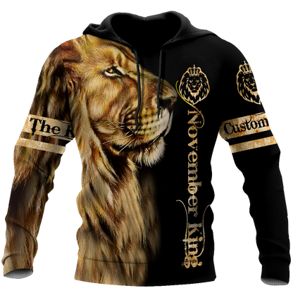 Custom Name November King 3D All Over Printed Unisex Shirts