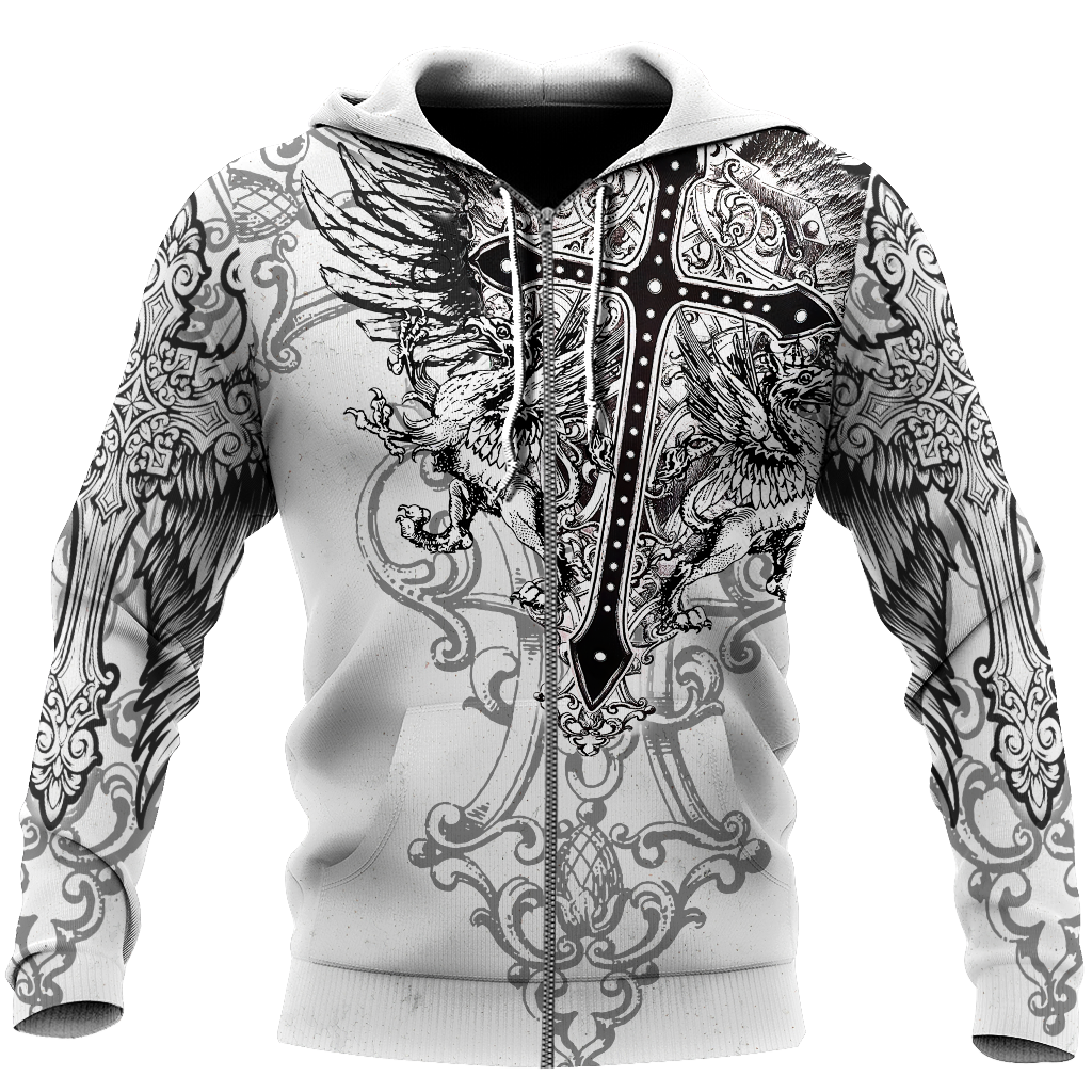 Jesus Cross Tattoo 3D All Over Printed Shirts For Men and Women HHT26102001ST