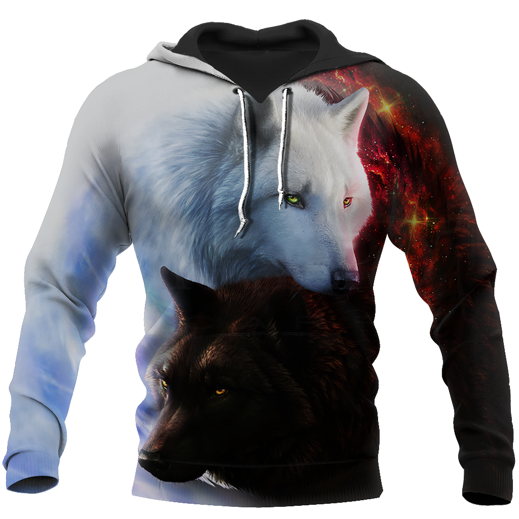 Wolf 3D All Over Printed Shirts For Men and Women JJ280401-Apparel-TT-Hoodie-S-Vibe Cosy™