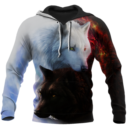 Wolf 3D All Over Printed Shirts For Men and Women JJ280401-Apparel-TT-Hoodie-S-Vibe Cosy™