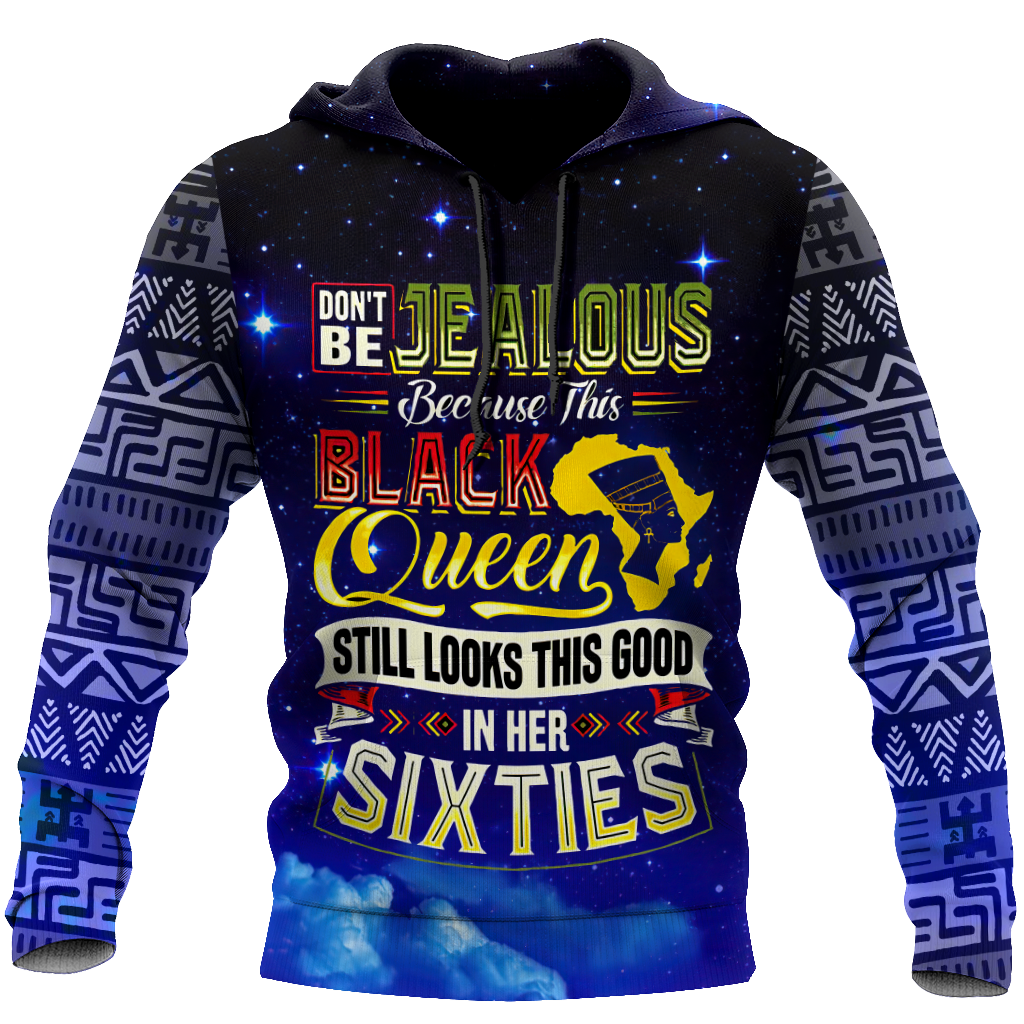 Black Queen in Her Sixties 3D All Over Print Hoodie