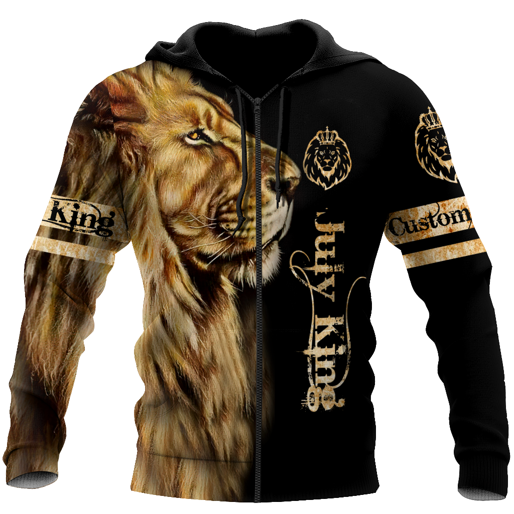 Custom Name July King Lion  3D All Over Printed Unisex Shirts