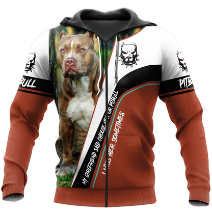 Pitbull 3d hoodie shirt for men and women HVT31102003